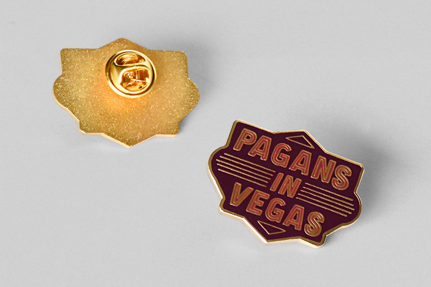 Metric Pagans in Vegas Lapel Pin Design